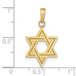 14k Yellow Gold Star of David Pendant