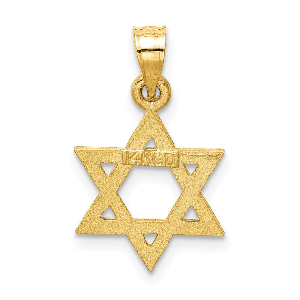 14k Yellow Gold Small Star of David Charm