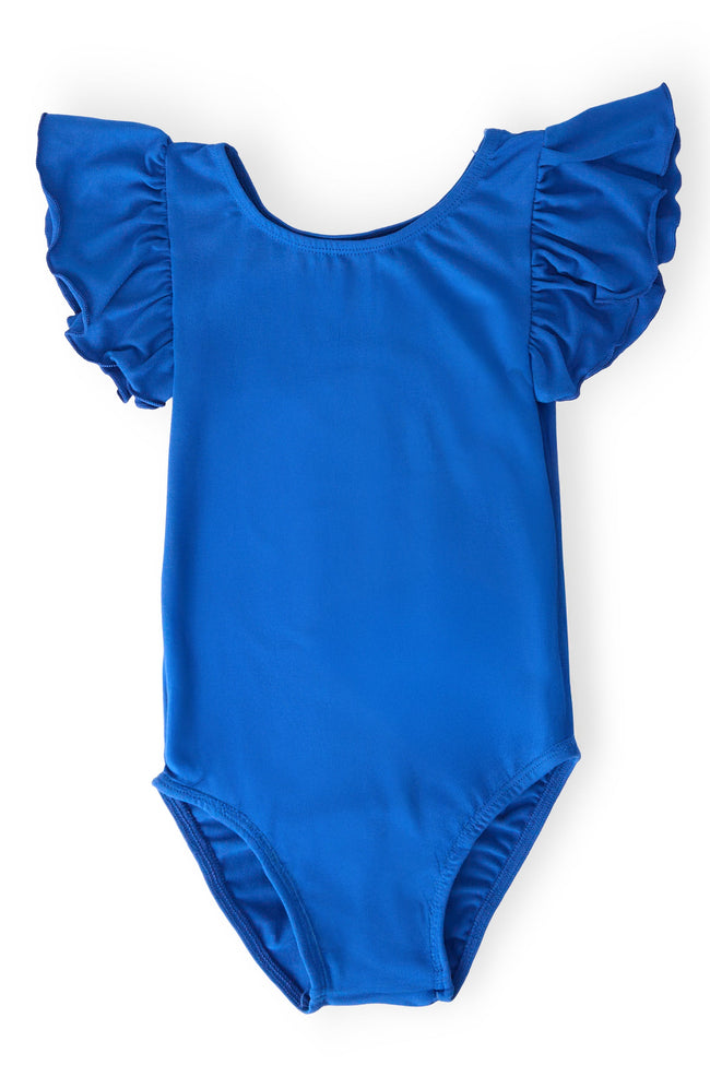 Royal Blue S/S Flutter Sleeve Leotard