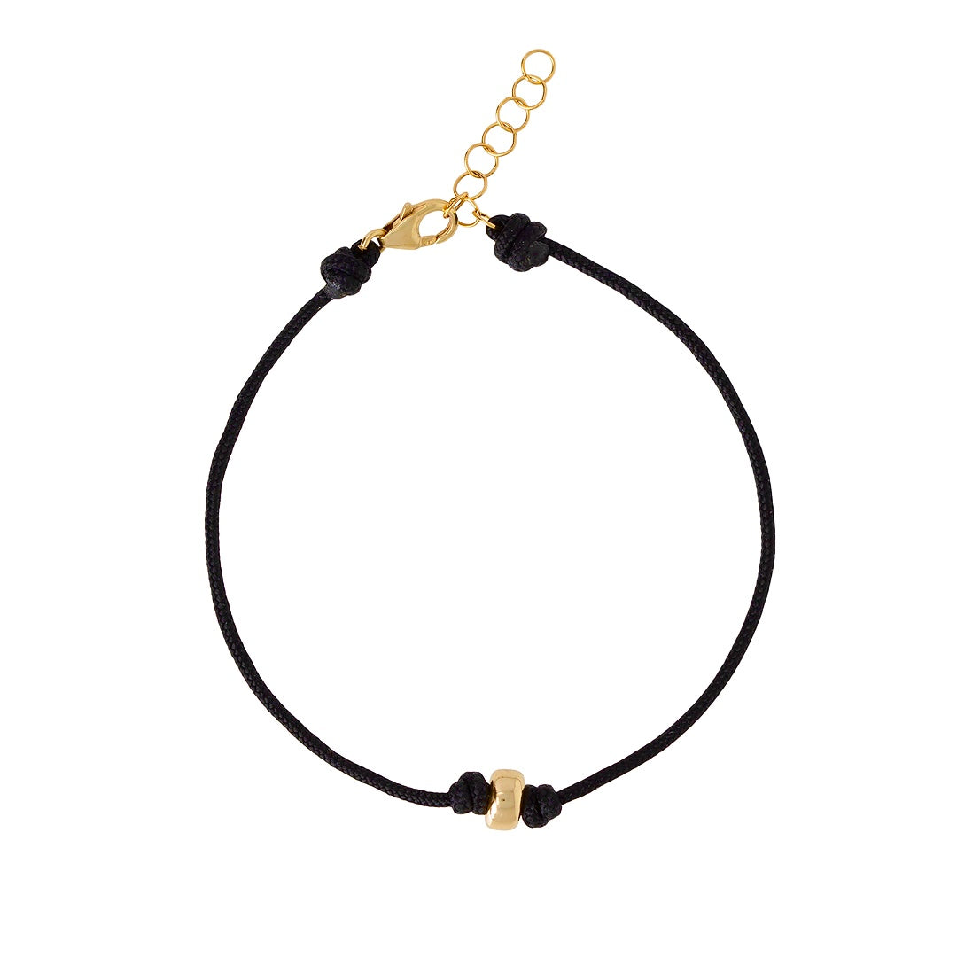 black cord bracelet