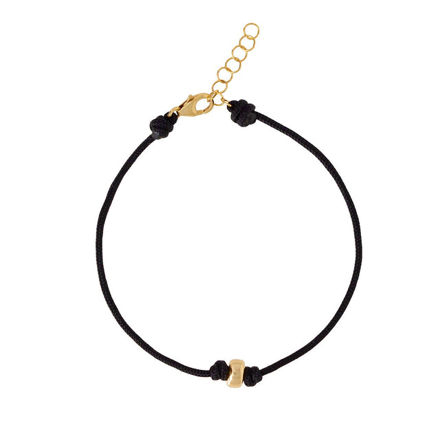 black cord bracelet