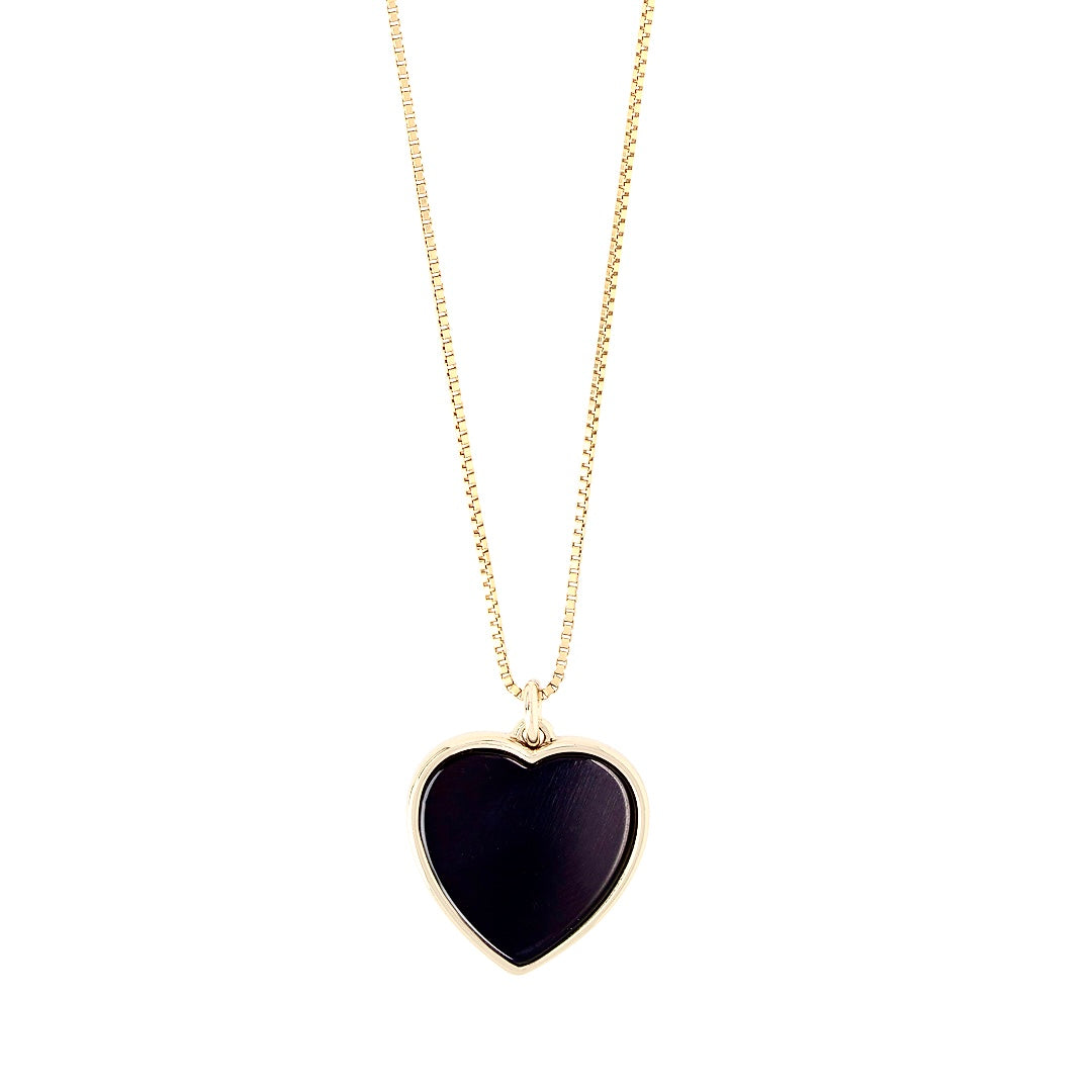 Onyx Heart Necklace