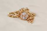 Gold Mother of Pearl Initial Letter Necklace