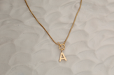 Initial Omega Toggle T Bar Dainty Necklace