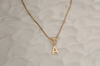 Initial Omega Toggle T Bar Dainty Necklace