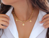 Gold Coin Medallion Necklace