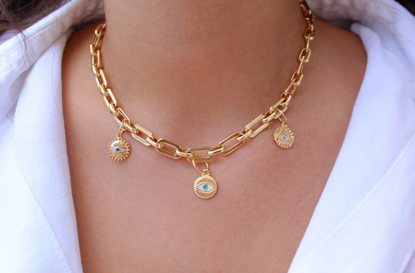 Gold Coin Medallion Necklace