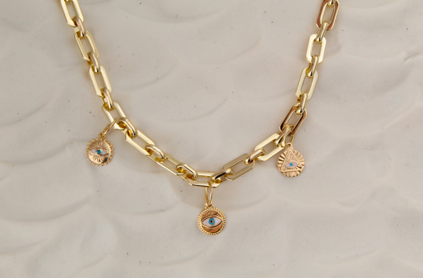 Gold Coin Medallion Necklace