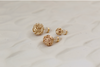 Wired Ball Gold Knot Stud Dainty Earrings