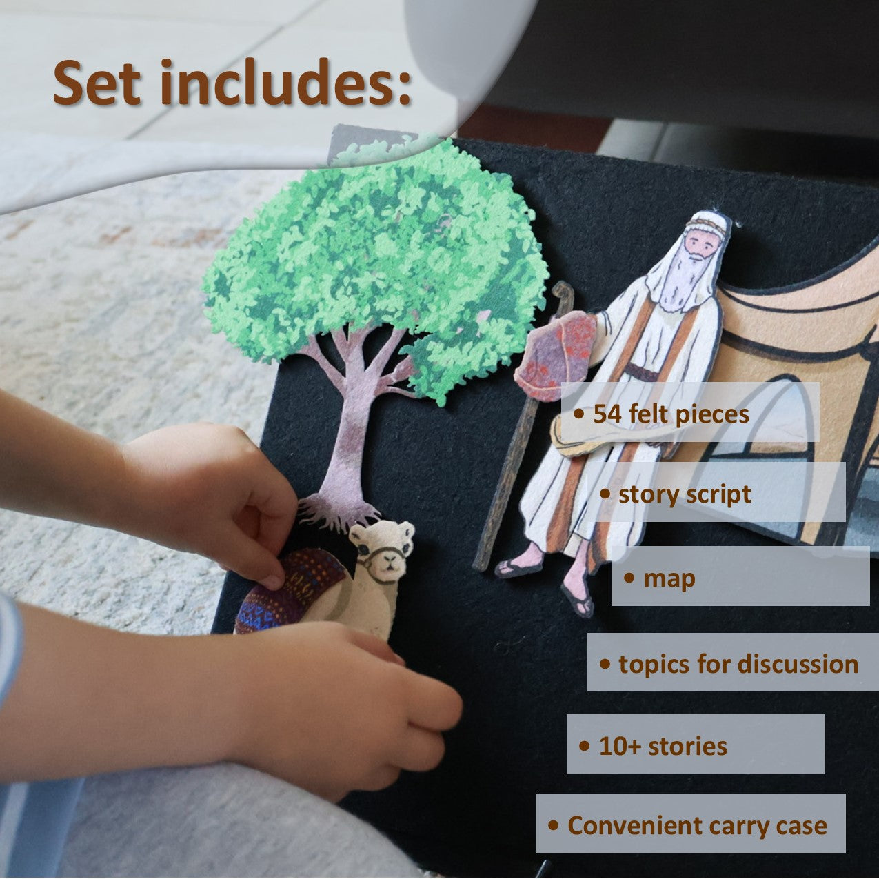 Avraham Felt Set: Lech Lecha, Vayeira & Chayei Sarah