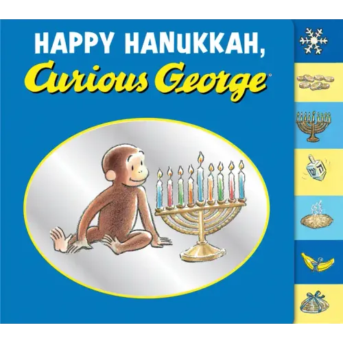 Happy Hanukkah, Curious George Tabbed Board Book: A Hanukkah Holiday Book for Kids