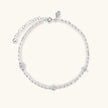 Surrounded by Love - Rose Quartz Silver Anklet