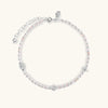 Surrounded by Love - Rose Quartz Silver Anklet