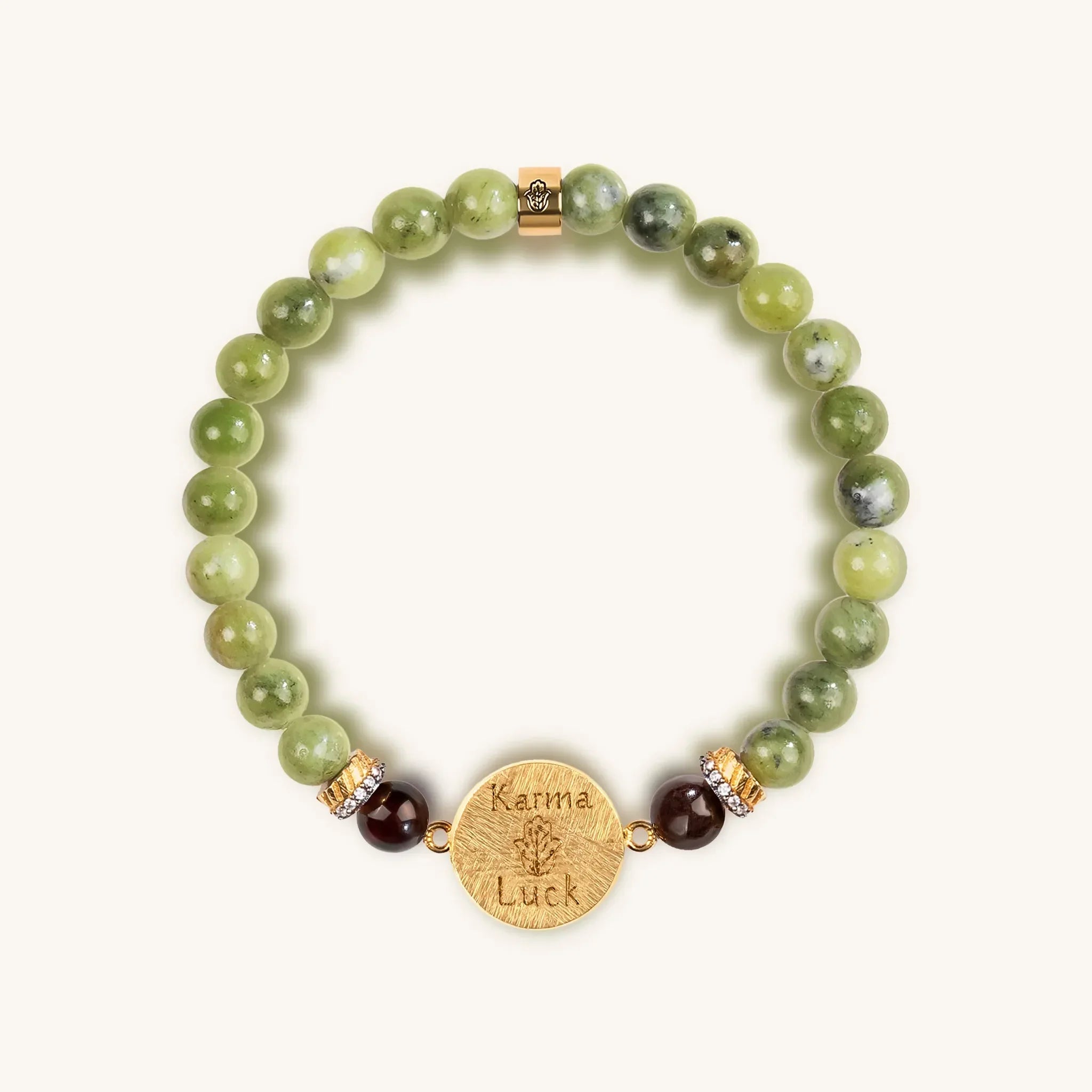 Transportive Energy Jade Stone Hamsa Bracelet