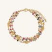 Nourished Intuition Multi-Sapphire Hamsa Gold Bracelet