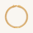 Sparkling Awareness Gold Plated Evil Eye Bracelet