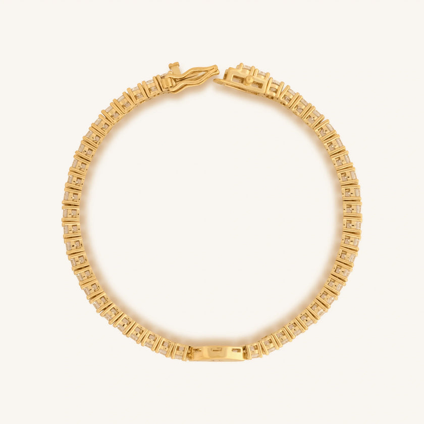 Sparkling Awareness Gold Plated Evil Eye Bracelet