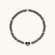 Heartfelt Gaze - Evil Eye Heart Hematite Bracelet