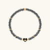 Heartfelt Gaze - Evil Eye Heart Hematite Bracelet