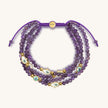 Inner Wisdom - Amethyst Hamsa Evil Eye Charm Bracelet
