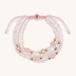 Gentle Soul - Rose Quartz Hamsa Evil Eye Charm Bracelet