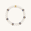 Blessed Life Evil Eye Pearl Stretch Bracelet