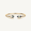 Positive Light - Enamel Hamsa Evil Eye Cuff