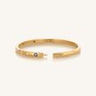 Soulful Rejuvenation Gold Evil Eye Cuff Bracelet