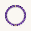 Calming Reflection - Amethyst February Birthstone Evil Eye Bracelet