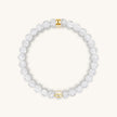 Utmost Clarity - Crystal Quartz April Birthstone Evil Eye Bracelet