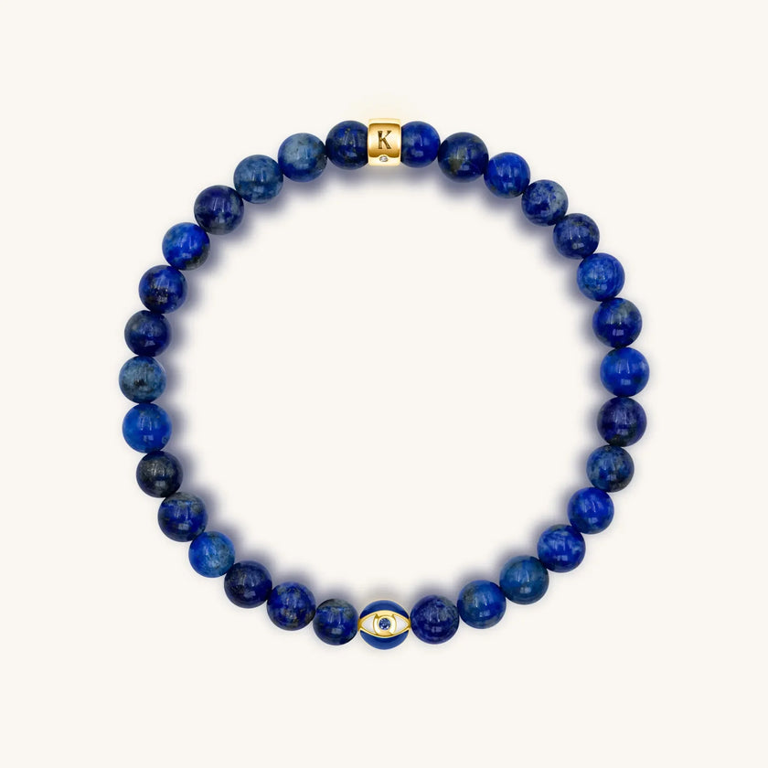Wise Guidance - Lapis September Birthstone Evil Eye Bracelet