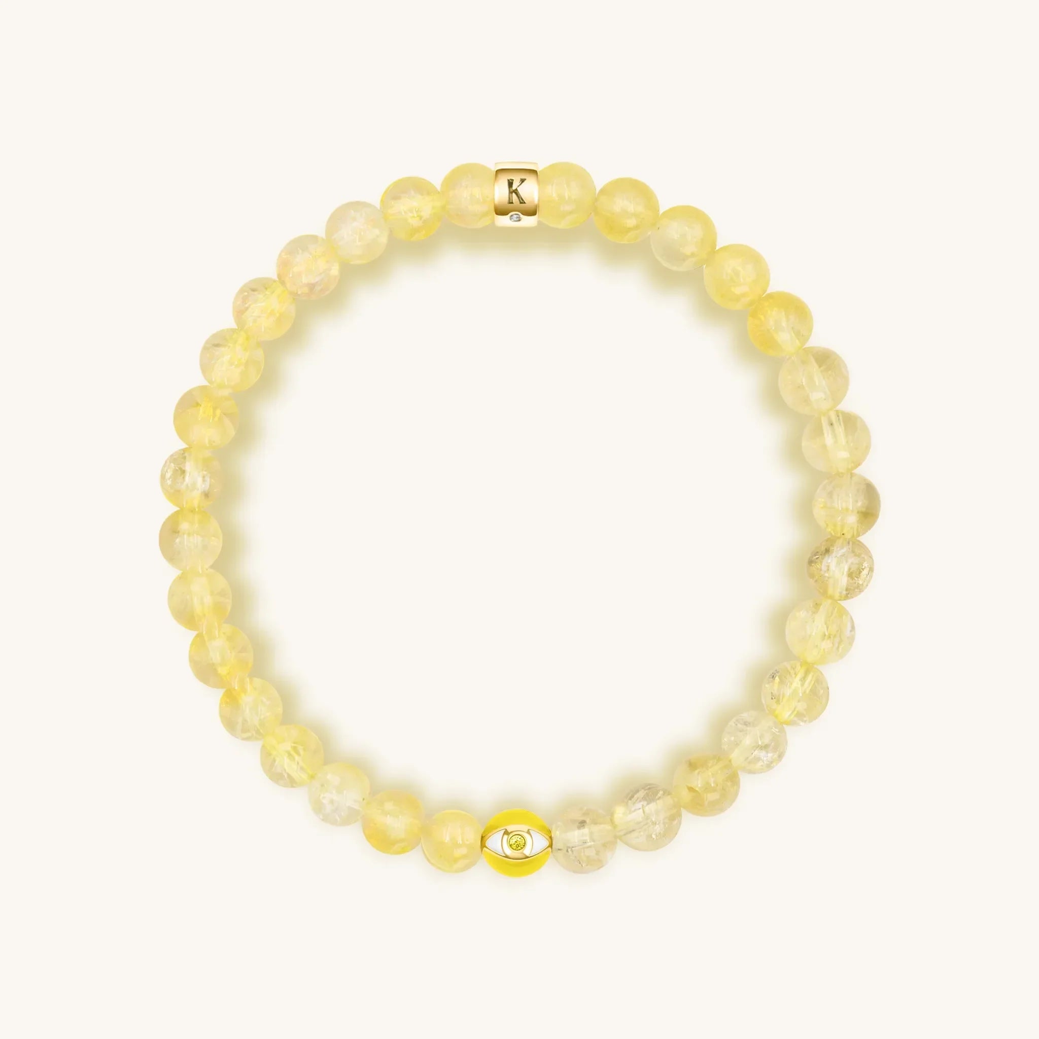Blessed Sunshine - Citrine November Birthstone Evil Eye Bracelet