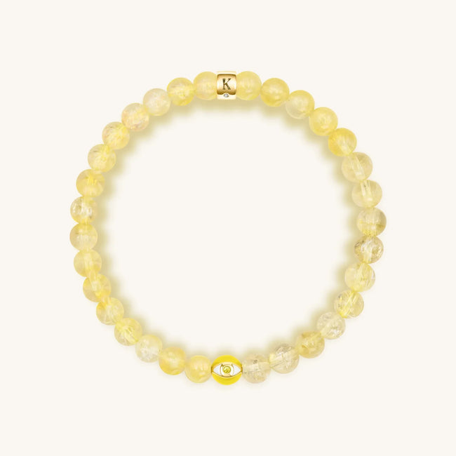Blessed Sunshine - Citrine November Birthstone Evil Eye Bracelet