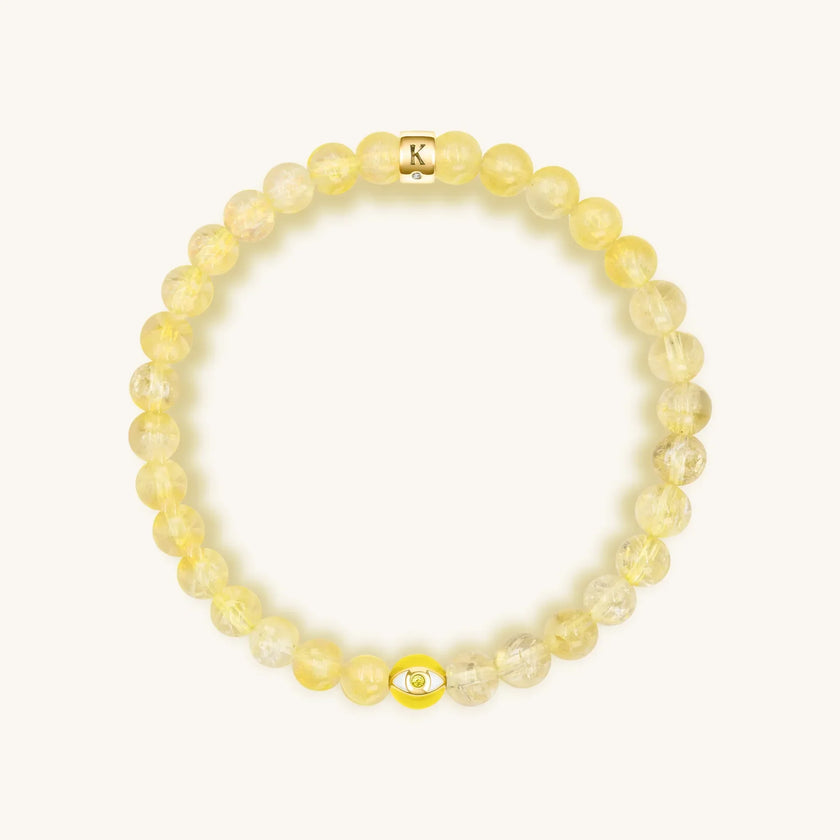 Blessed Sunshine - Citrine November Birthstone Evil Eye Bracelet