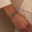 Blessed Soul Evil Eye Multi-Stone Chain Bracelet