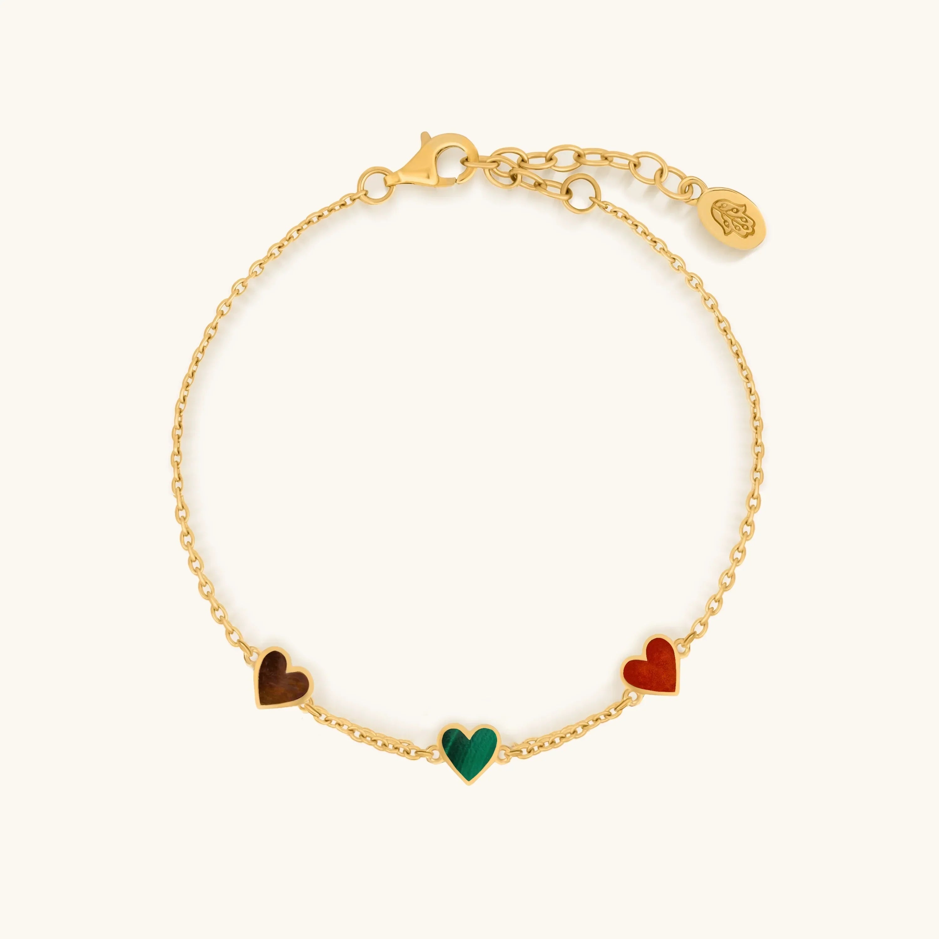 Heart’s Desire Multi-Stone Heart Bracelet