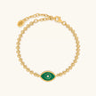 Bright Soul Evil Eye Malachite Gold Bracelet