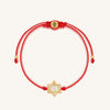 Divinely Blessed Mother of Pearl Star of David Red String Bracelet