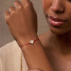 Dreams Fulfilled Mother of Pearl Heart Charm Red String Bracelet