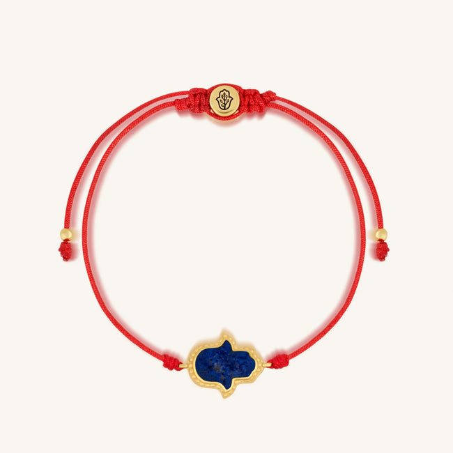 Soul’s Gratitude Hamsa Lapis Lazuli Red String Bracelet