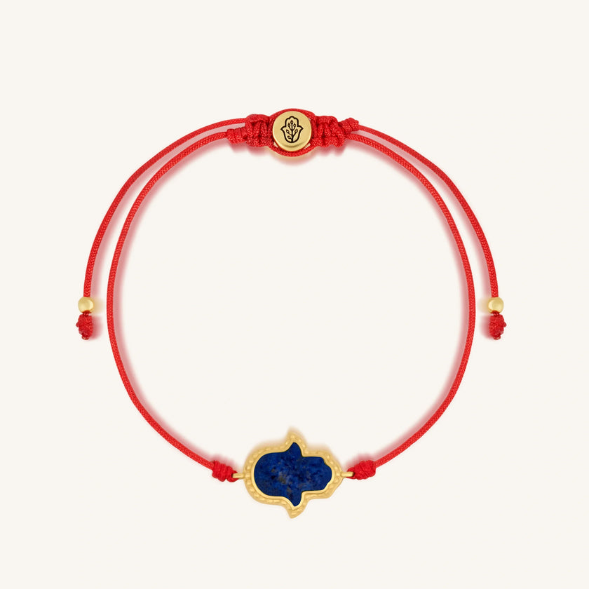 Soul’s Gratitude Hamsa Lapis Lazuli Red String Bracelet