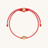 Gleaming Devotion Red String Heart Bracelet
