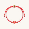 Devoted to Love - Evil Eye Heart Charm Red String Bracelet