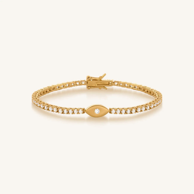 Hopeful Abundance Evil Eye Tennis Bracelet
