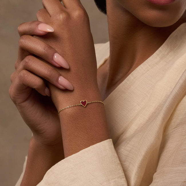 Soulful Passion Carnelian Heart Bracelet