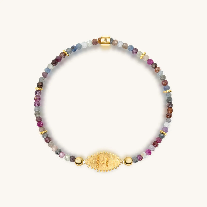 Spiritual Power - Sapphire Mix Evil Eye Charm Bracelet