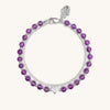 Soothing Love - Amethyst Heart Charm Bracelet