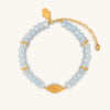 Soothing Thoughts - Aquamarine Evil Eye Charm Bracelet