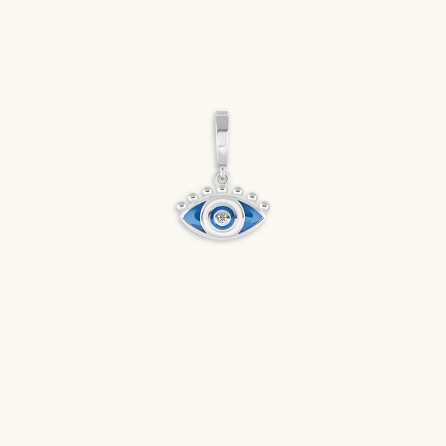 Enchanting Light Silver Evil Eye Charm