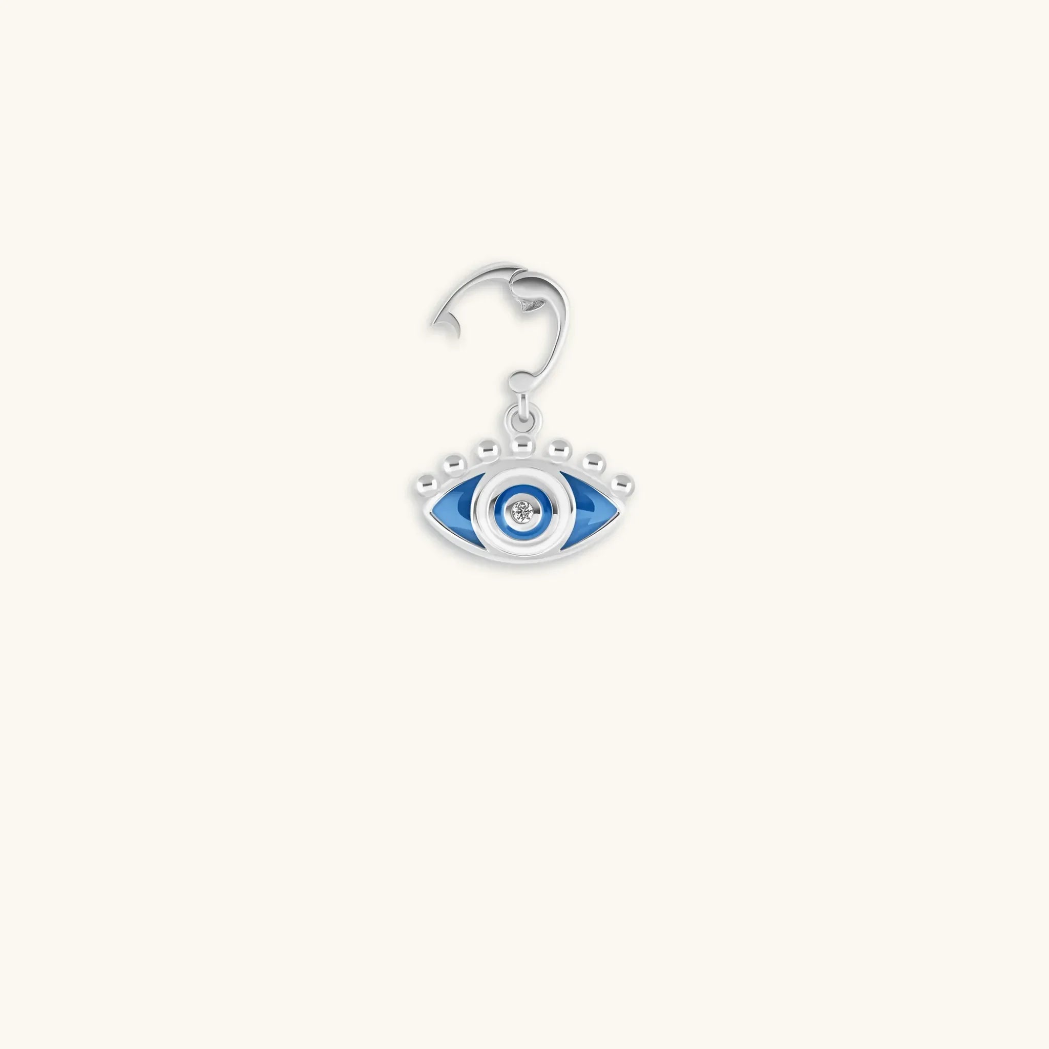 Enchanting Light Silver Evil Eye Charm